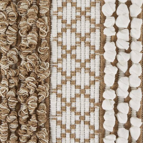 DII® Stone & White Hand-Loomed Paper Chindi Rug, 4ft. x 6ft.